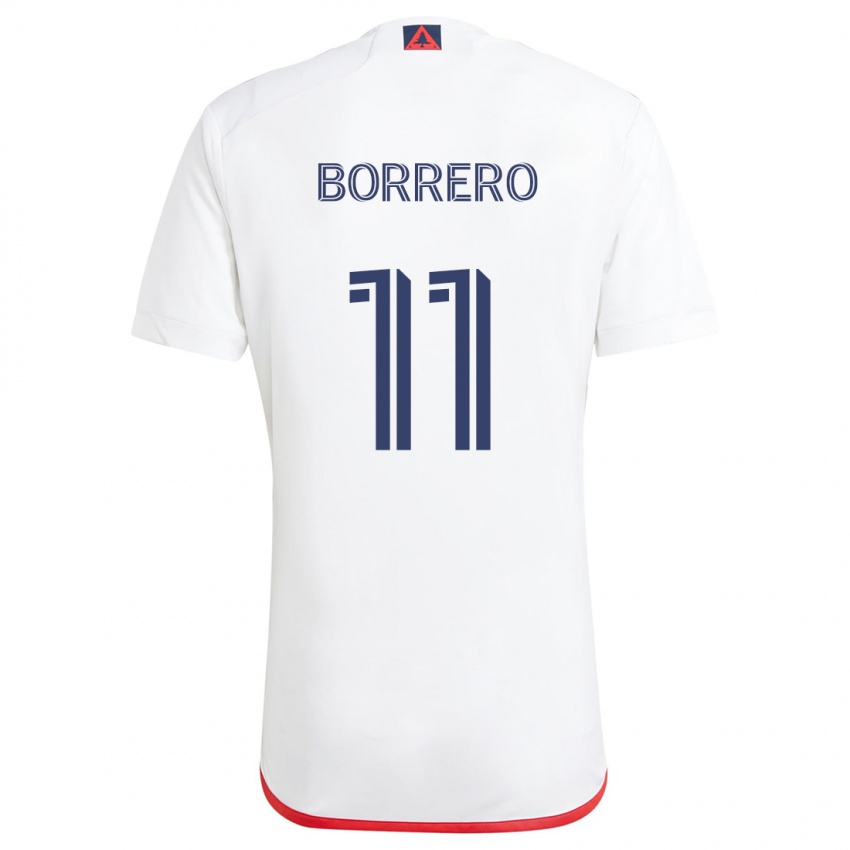 Herren Dylan Borrero #11 Weiß Rot Auswärtstrikot Trikot 2024/25 T-Shirt Österreich