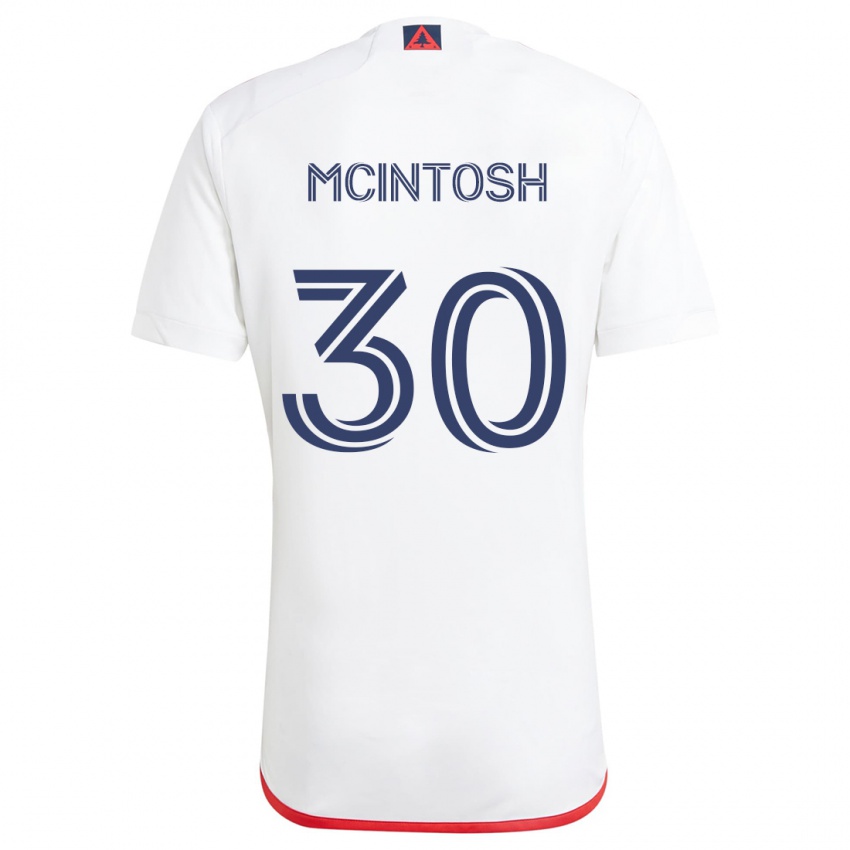 Herren Damario Mcintosh #30 Weiß Rot Auswärtstrikot Trikot 2024/25 T-Shirt Österreich