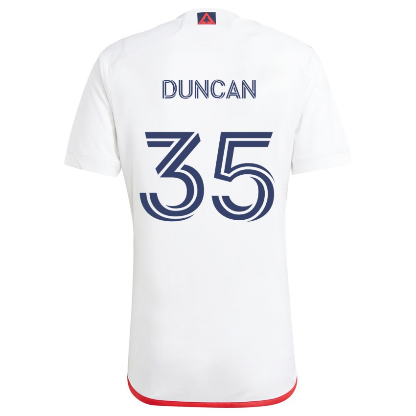 Herren Nakye Greenidge-Duncan #35 Weiß Rot Auswärtstrikot Trikot 2024/25 T-Shirt Österreich