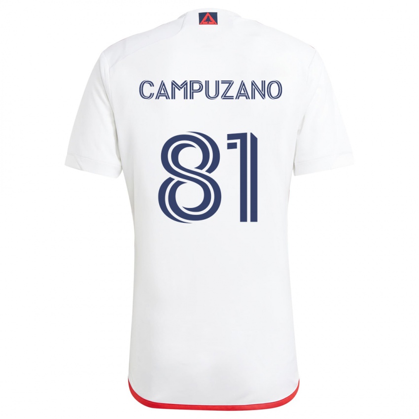 Herren Nico Campuzano #81 Weiß Rot Auswärtstrikot Trikot 2024/25 T-Shirt Österreich