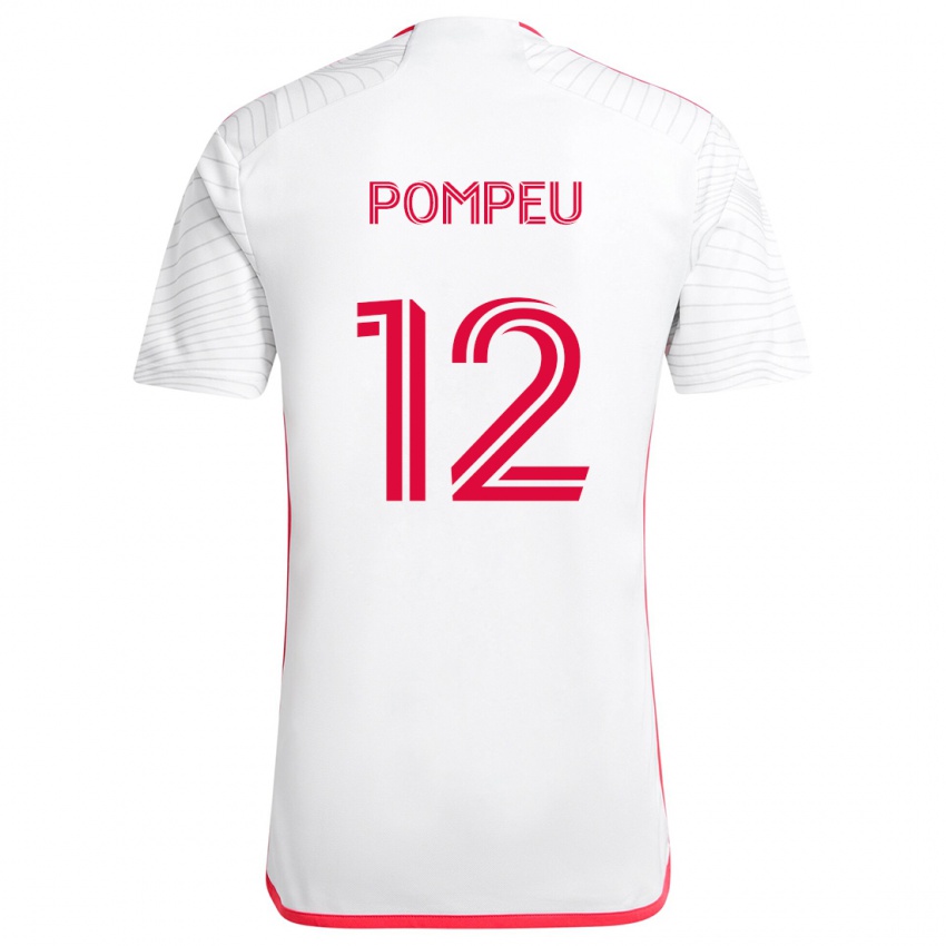 Herren Célio Pompeu #12 Weiß Rot Auswärtstrikot Trikot 2024/25 T-Shirt Österreich