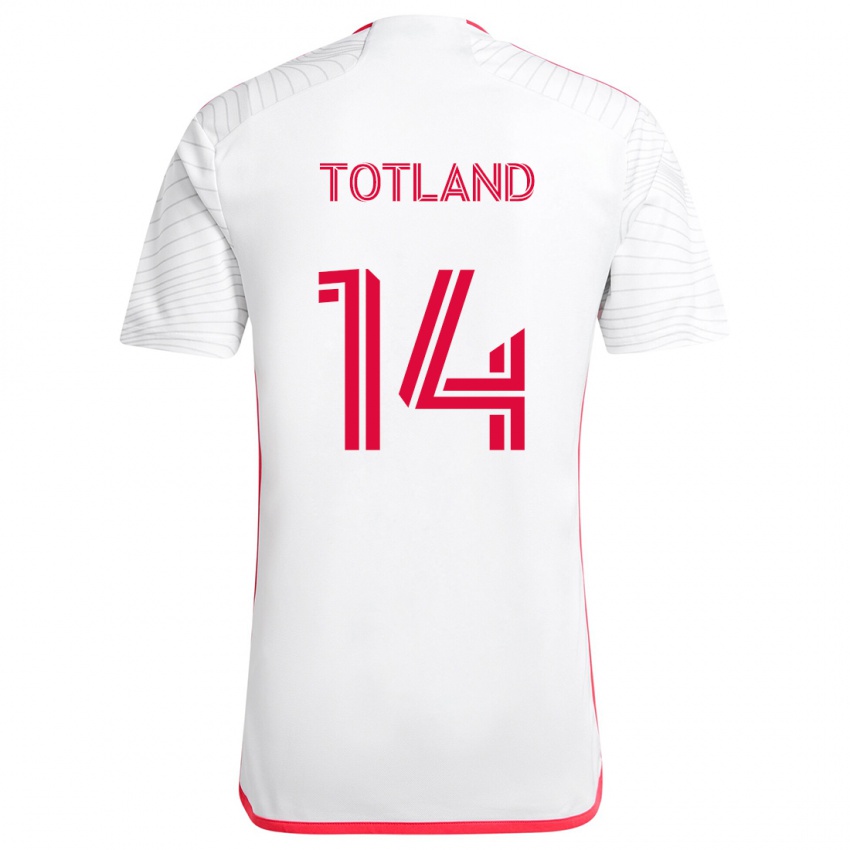 Herren Tomas Totland #14 Weiß Rot Auswärtstrikot Trikot 2024/25 T-Shirt Österreich