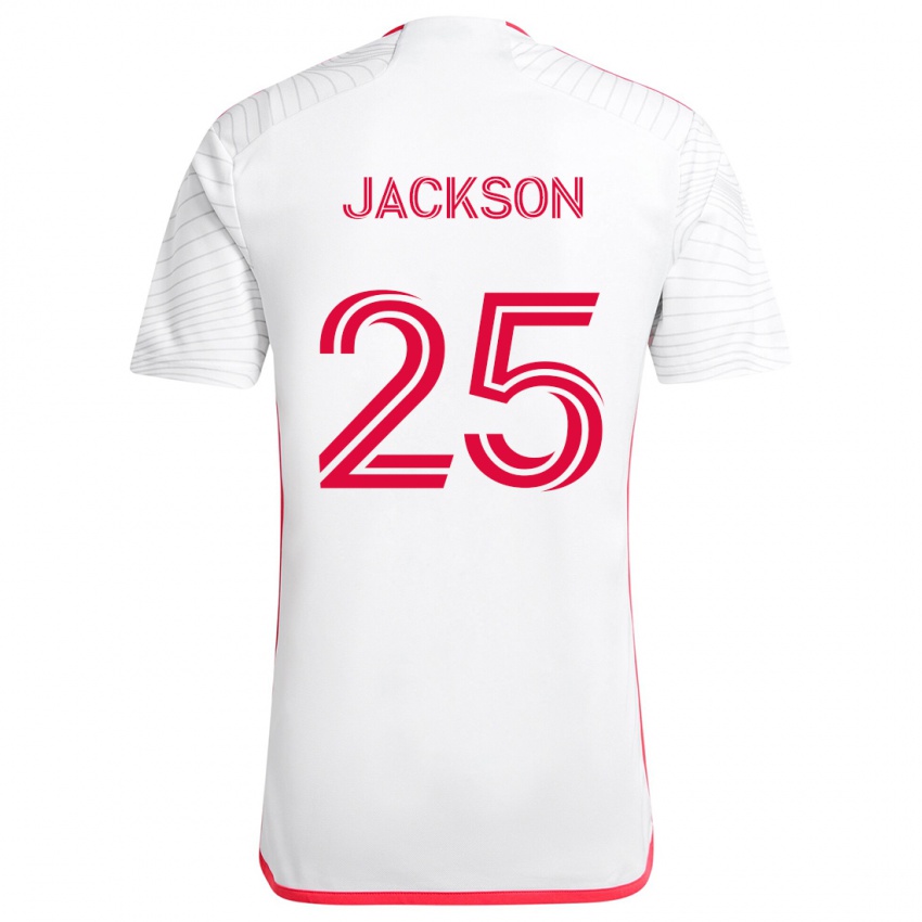 Herren Aziel Jackson #25 Weiß Rot Auswärtstrikot Trikot 2024/25 T-Shirt Österreich