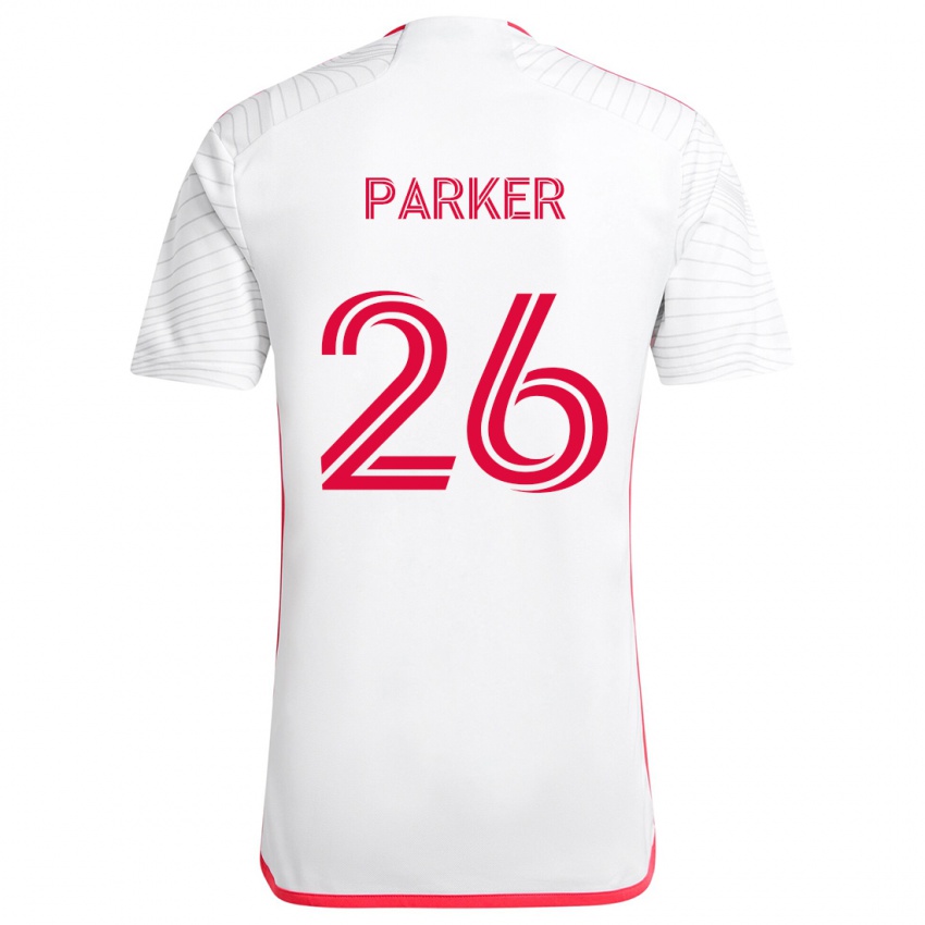 Herren Tim Parker #26 Weiß Rot Auswärtstrikot Trikot 2024/25 T-Shirt Österreich