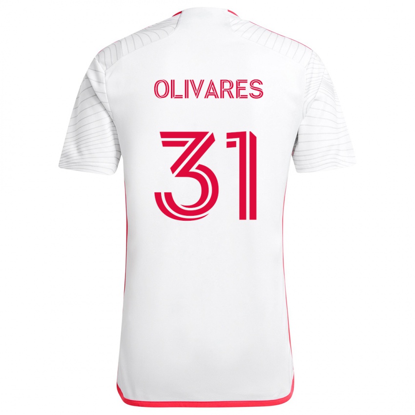 Herren Christian Olivares #31 Weiß Rot Auswärtstrikot Trikot 2024/25 T-Shirt Österreich