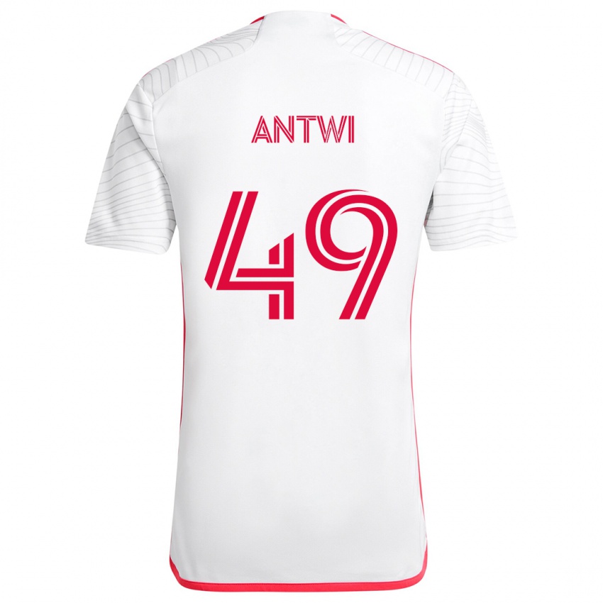 Herren Seth Antwi #49 Weiß Rot Auswärtstrikot Trikot 2024/25 T-Shirt Österreich