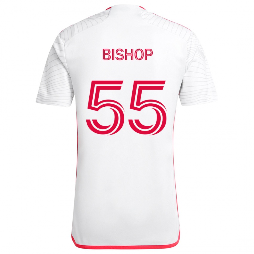 Herren Nick Bishop #55 Weiß Rot Auswärtstrikot Trikot 2024/25 T-Shirt Österreich