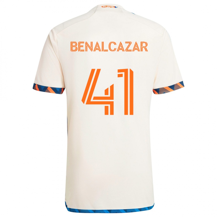 Herren Nico Benalcázar #41 Weiß Orange Auswärtstrikot Trikot 2024/25 T-Shirt Österreich