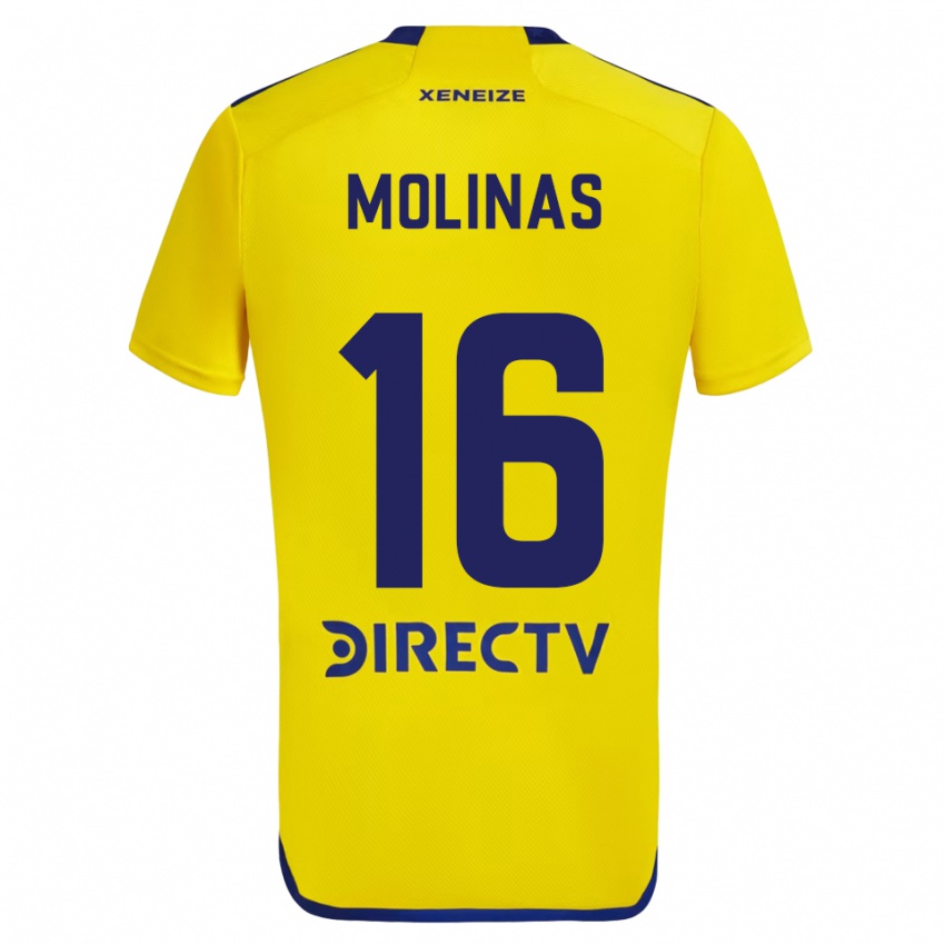 Herren Aaron Molinas #16 Gelb Blau Auswärtstrikot Trikot 2024/25 T-Shirt Österreich