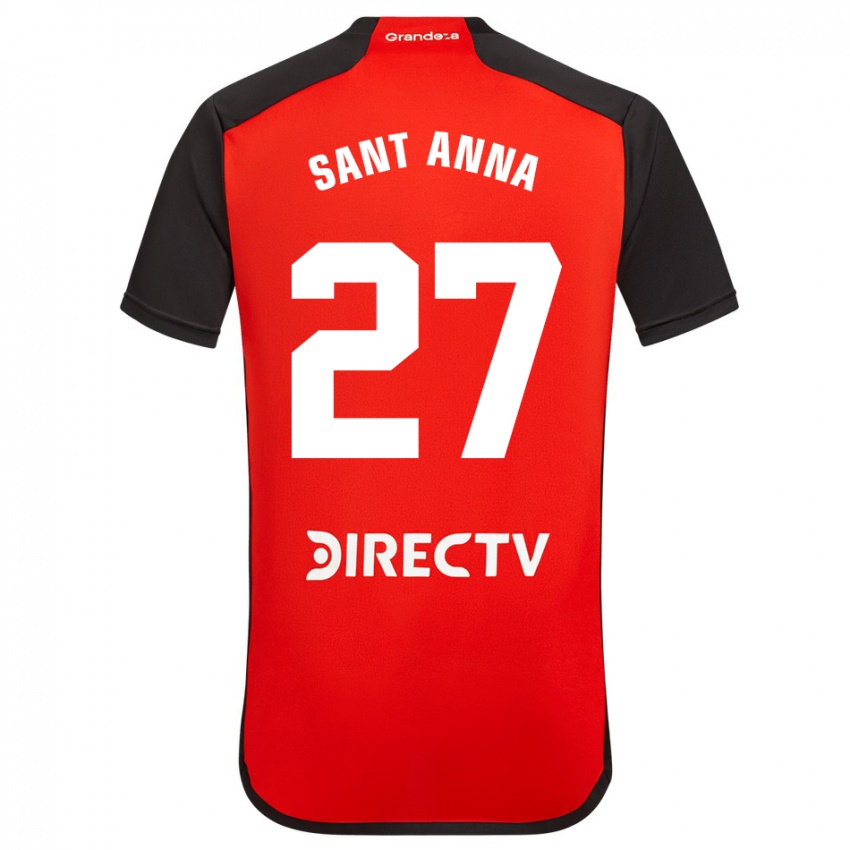 Herren Agustín Sant Anna #27 Rot Schwarz Weiß Auswärtstrikot Trikot 2024/25 T-Shirt Österreich