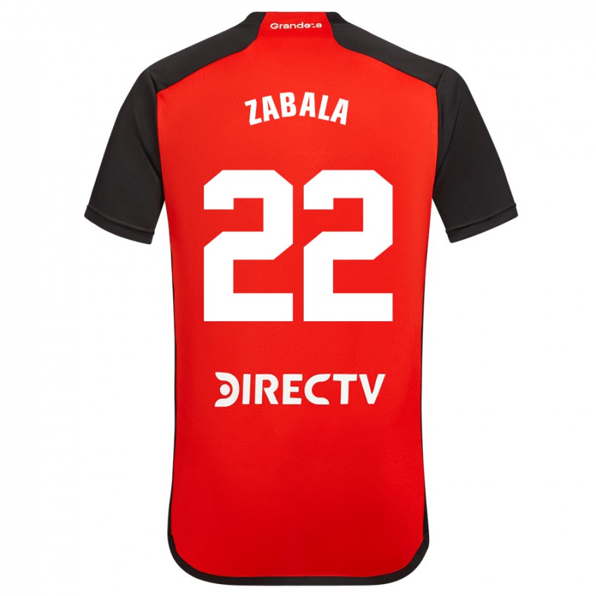 Herren Daniel Zabala #22 Rot Schwarz Weiß Auswärtstrikot Trikot 2024/25 T-Shirt Österreich