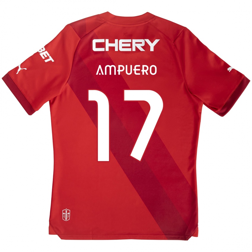 Herren Branco Ampuero #17 Rot-Weiss Auswärtstrikot Trikot 2024/25 T-Shirt Österreich