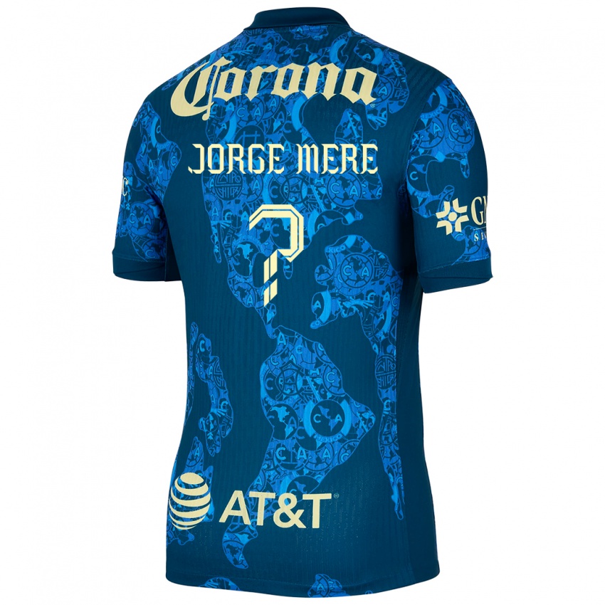 Herren Jorge Meré #0 Blau Gelb Auswärtstrikot Trikot 2024/25 T-Shirt Österreich