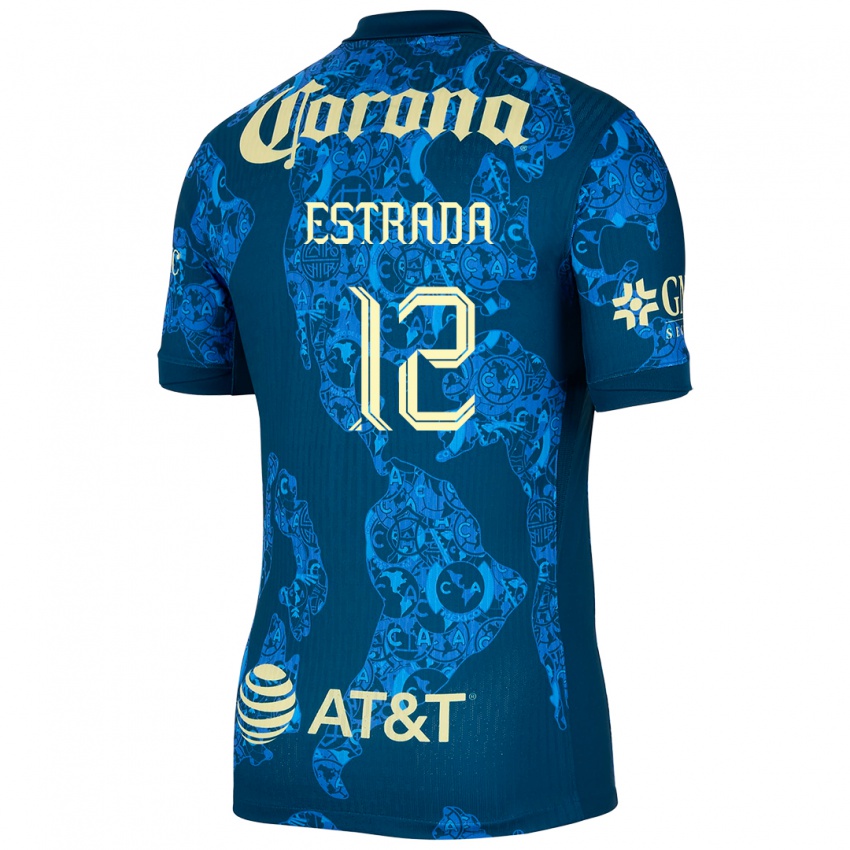 Herren Jonathan Estrada #12 Blau Gelb Auswärtstrikot Trikot 2024/25 T-Shirt Österreich