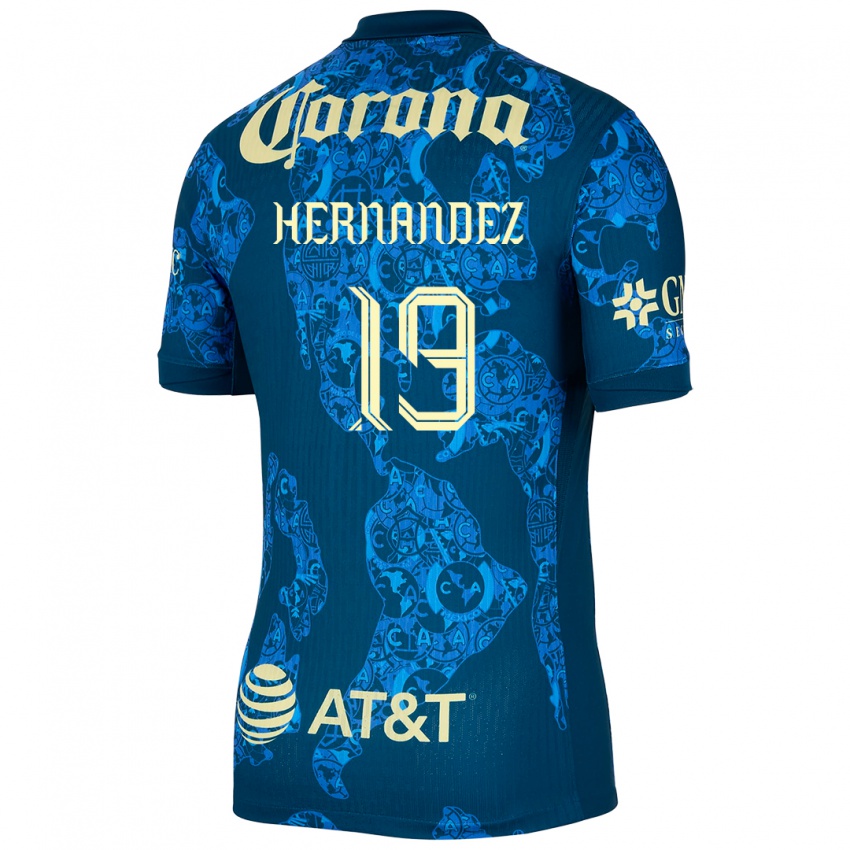 Herren Illian Hernández #19 Blau Gelb Auswärtstrikot Trikot 2024/25 T-Shirt Österreich