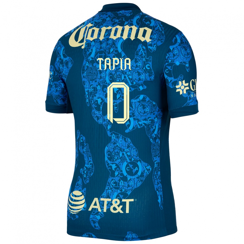 Herren Leonardo Tapia #0 Blau Gelb Auswärtstrikot Trikot 2024/25 T-Shirt Österreich