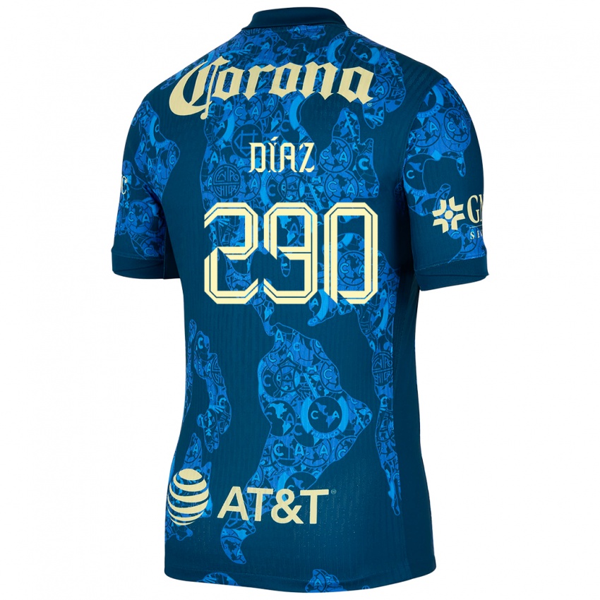 Herren Julio Díaz #290 Blau Gelb Auswärtstrikot Trikot 2024/25 T-Shirt Österreich