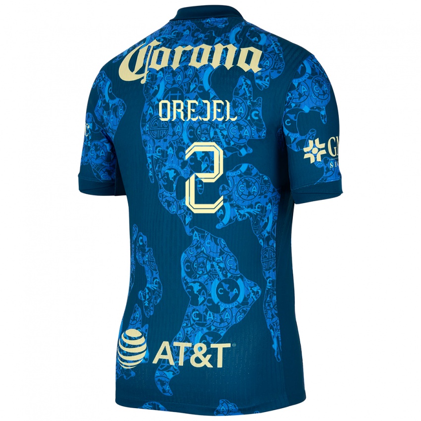 Herren Jocelyn Orejel #2 Blau Gelb Auswärtstrikot Trikot 2024/25 T-Shirt Österreich