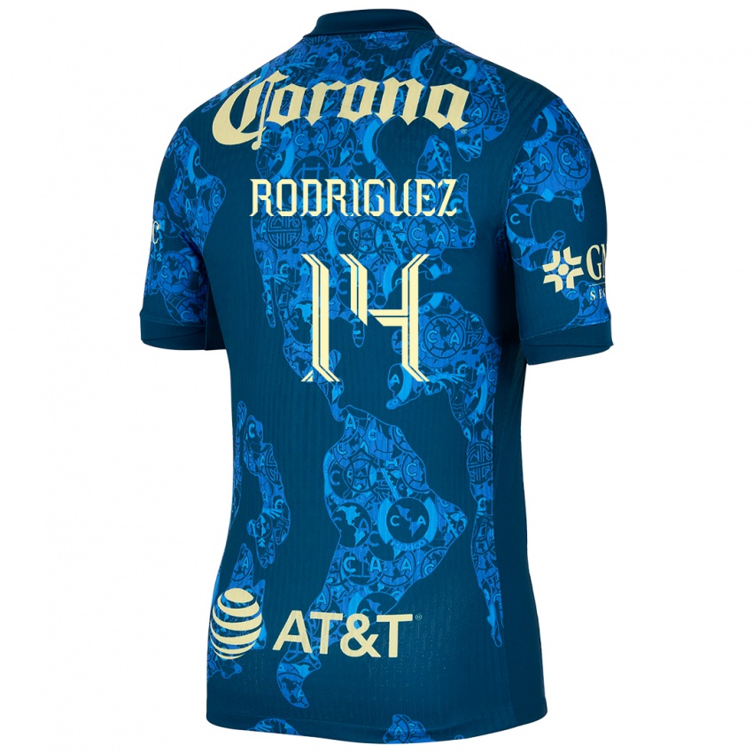 Herren Monica Rodriguez #14 Blau Gelb Auswärtstrikot Trikot 2024/25 T-Shirt Österreich