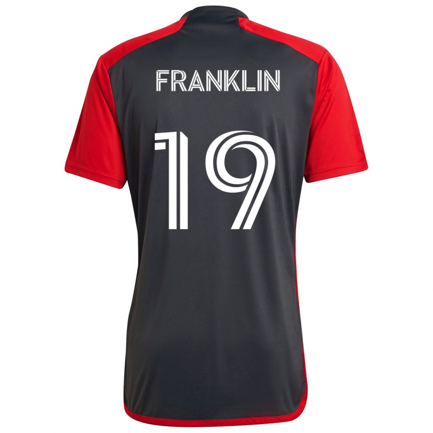 Damen Kobe Franklin #19 Grau Rot Heimtrikot Trikot 2024/25 T-Shirt Österreich