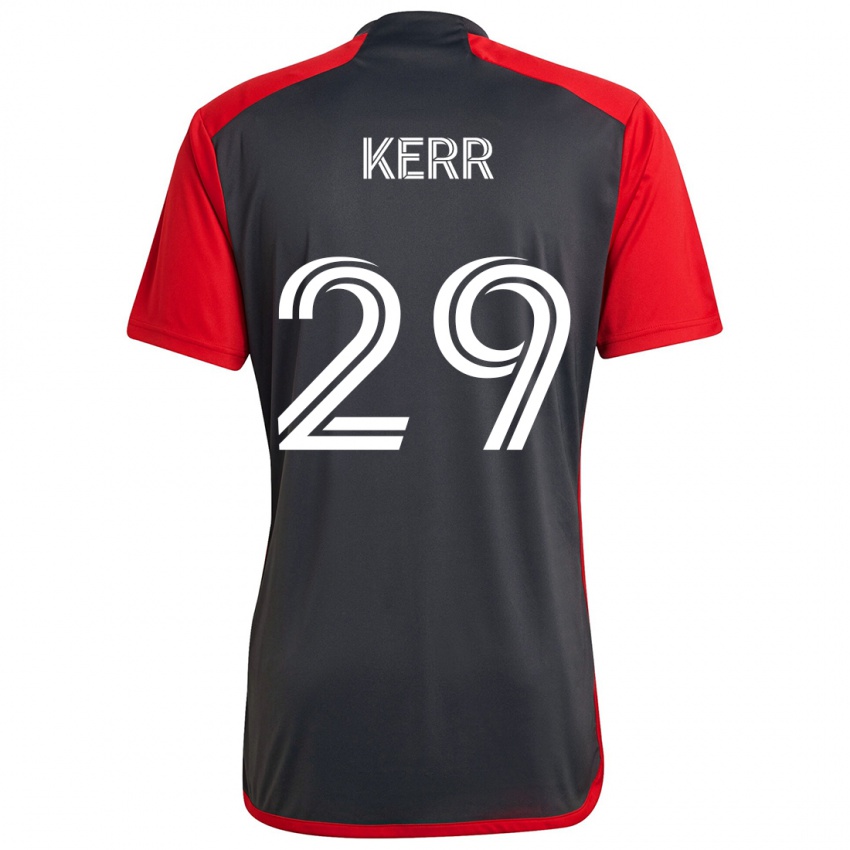 Damen Deandre Kerr #29 Grau Rot Heimtrikot Trikot 2024/25 T-Shirt Österreich