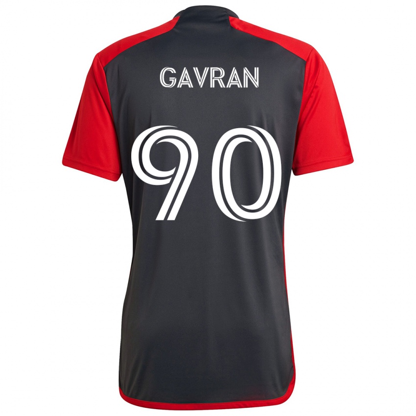 Damen Luka Gavran #90 Grau Rot Heimtrikot Trikot 2024/25 T-Shirt Österreich