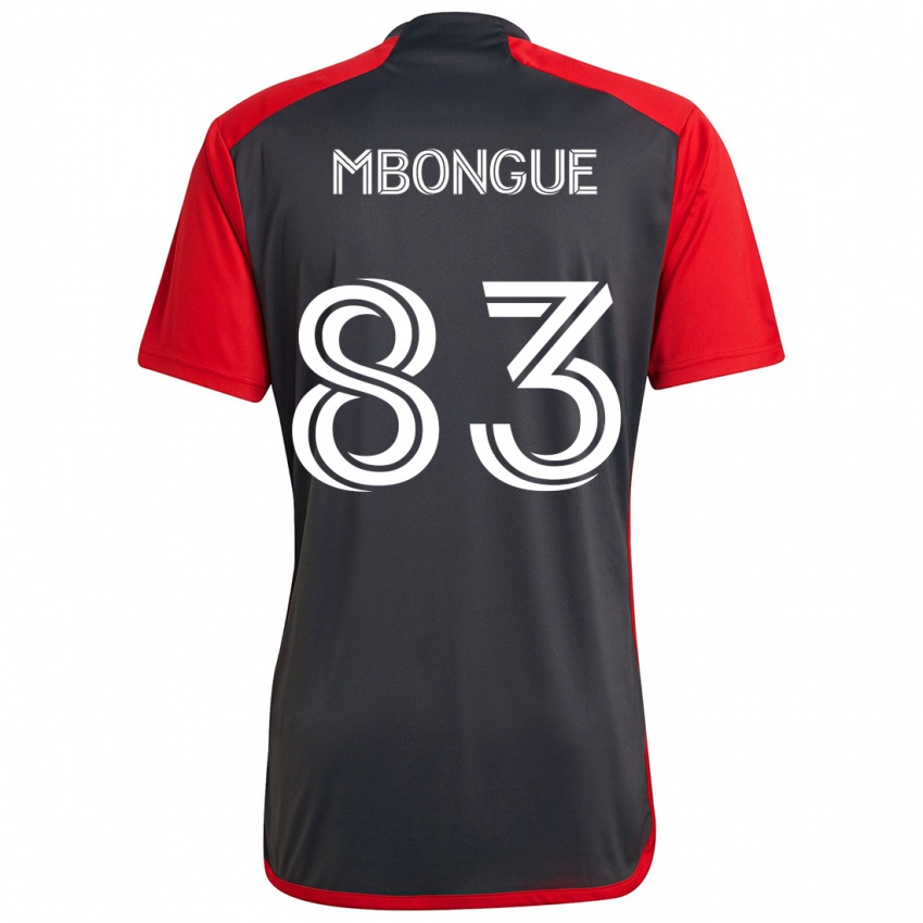 Damen Hugo Mbongue #83 Grau Rot Heimtrikot Trikot 2024/25 T-Shirt Österreich