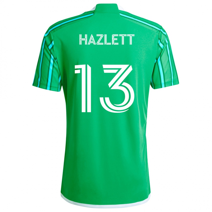 Damen Kimberly Hazlett #13 Grün Weiß Heimtrikot Trikot 2024/25 T-Shirt Österreich