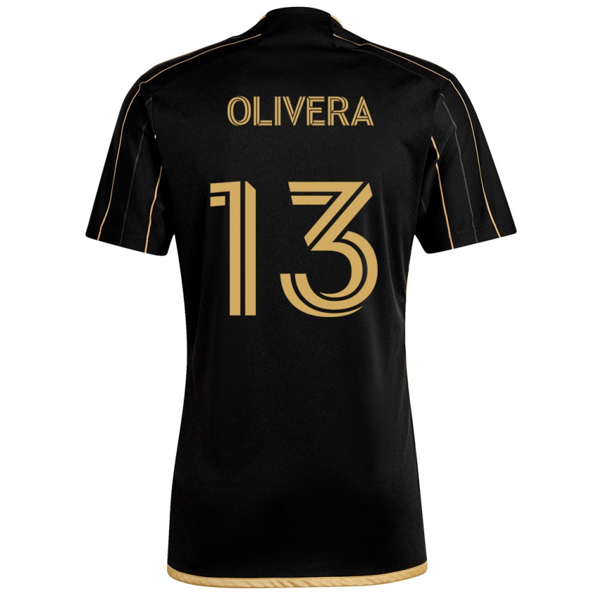 Damen Cristian Olivera #13 Schwarzes Gold Heimtrikot Trikot 2024/25 T-Shirt Österreich