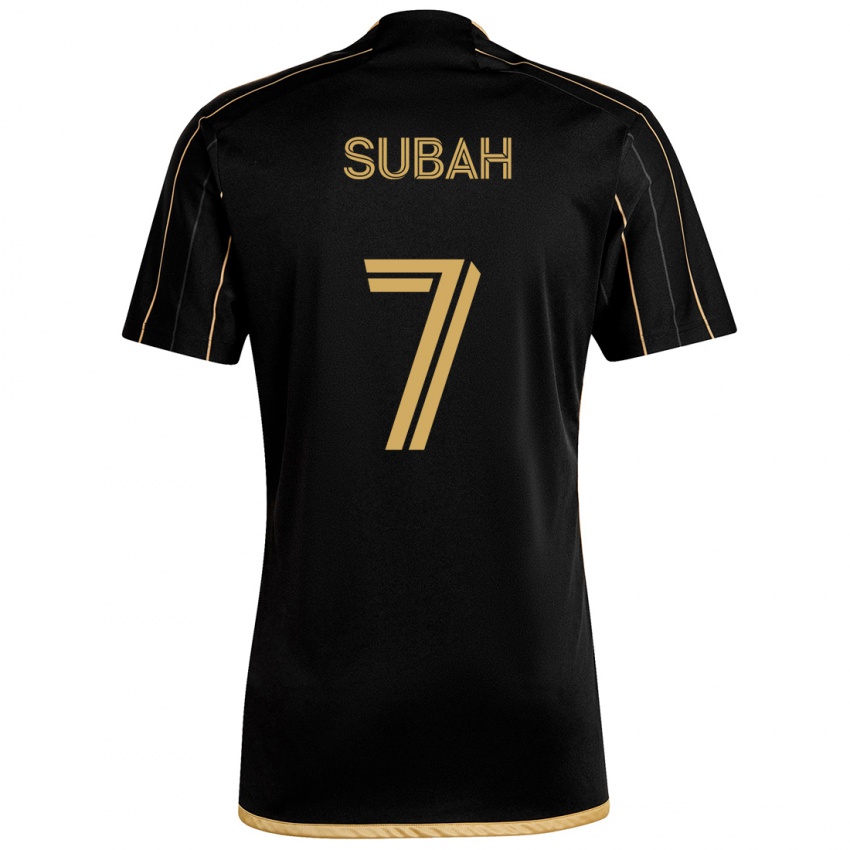 Damen Yekeson Subah #7 Schwarzes Gold Heimtrikot Trikot 2024/25 T-Shirt Österreich