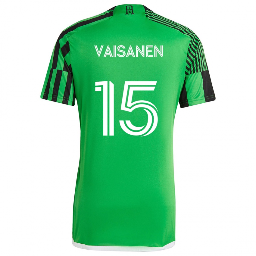 Damen Leo Väisänen #15 Grün Schwarz Heimtrikot Trikot 2024/25 T-Shirt Österreich