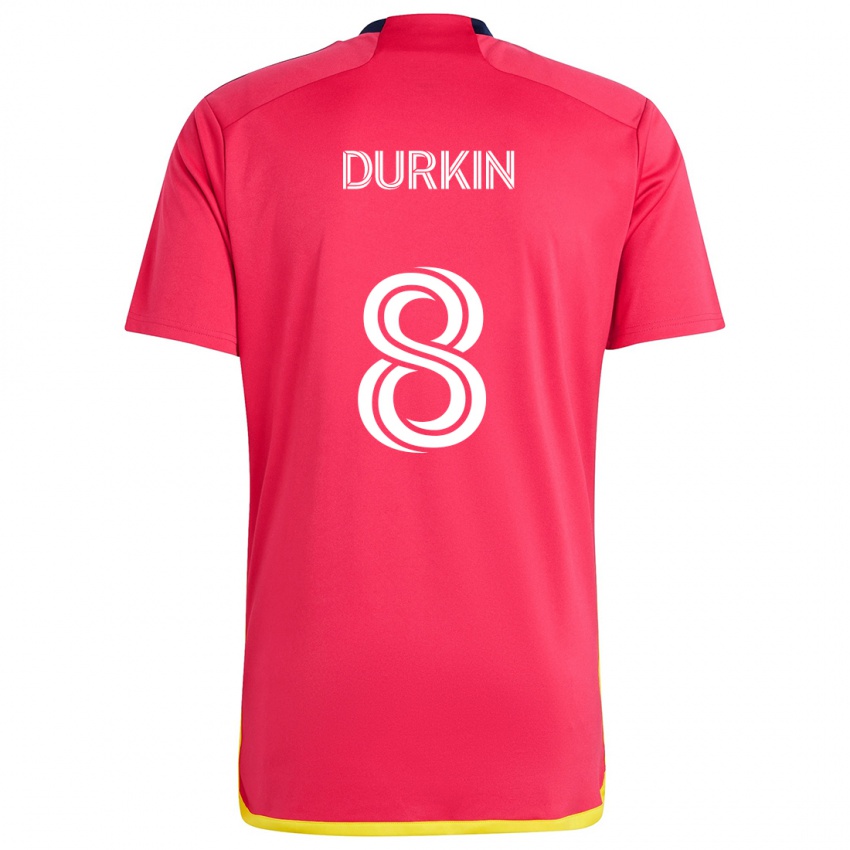 Damen Chris Durkin #8 Rot Blau Heimtrikot Trikot 2024/25 T-Shirt Österreich