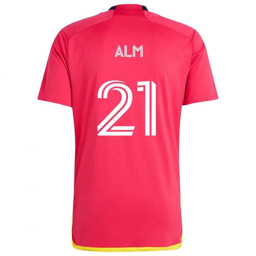 Damen Rasmus Alm #21 Rot Blau Heimtrikot Trikot 2024/25 T-Shirt Österreich