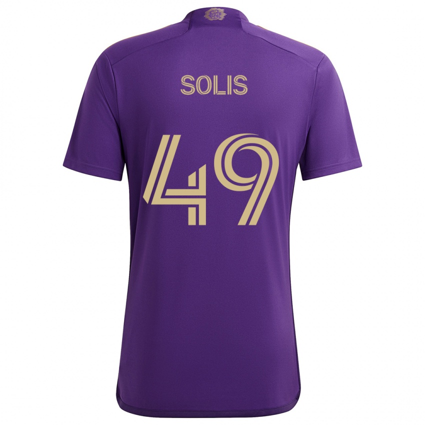 Damen Jhon Solís #49 Lila Gelb Heimtrikot Trikot 2024/25 T-Shirt Österreich