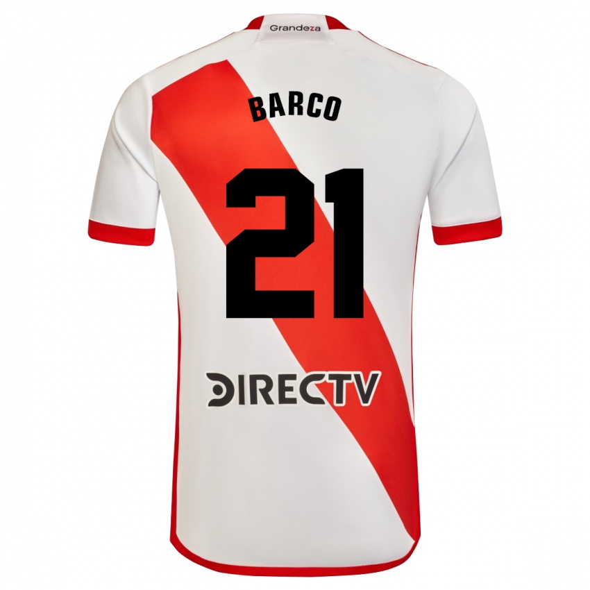 Damen Esequiel Barco #21 Weiß Rot Heimtrikot Trikot 2024/25 T-Shirt Österreich