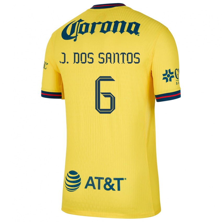 Damen Jonathan Dos Santos #6 Gelb Blau Heimtrikot Trikot 2024/25 T-Shirt Österreich