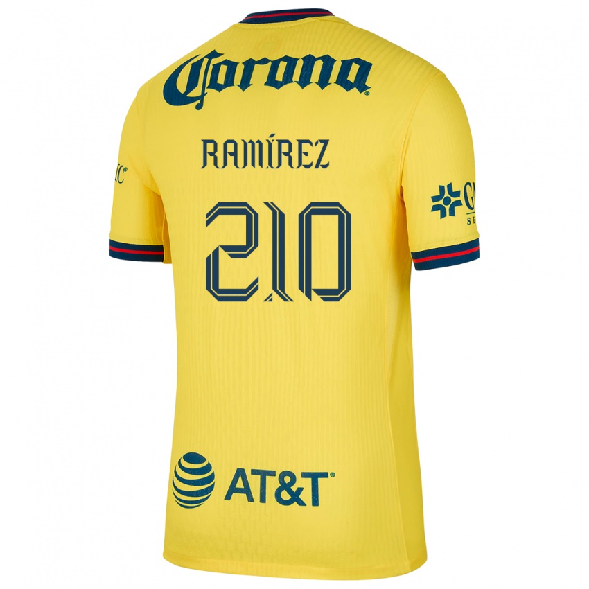 Damen Miguel Ramírez #210 Gelb Blau Heimtrikot Trikot 2024/25 T-Shirt Österreich