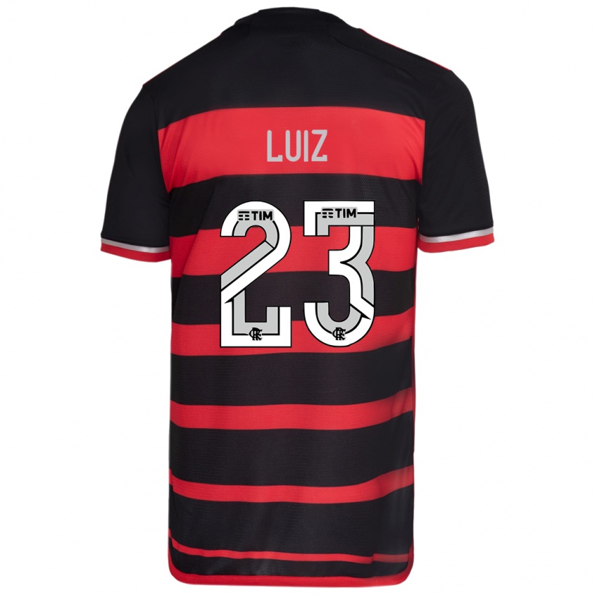 Damen David Luiz #23 Rot Schwarz Heimtrikot Trikot 2024/25 T-Shirt Österreich