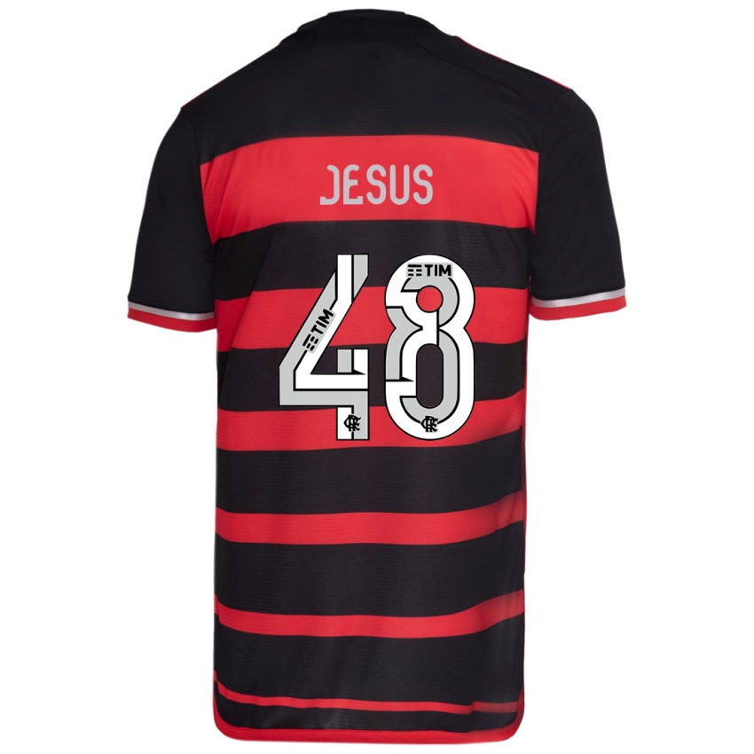 Damen Igor Jesus #48 Rot Schwarz Heimtrikot Trikot 2024/25 T-Shirt Österreich