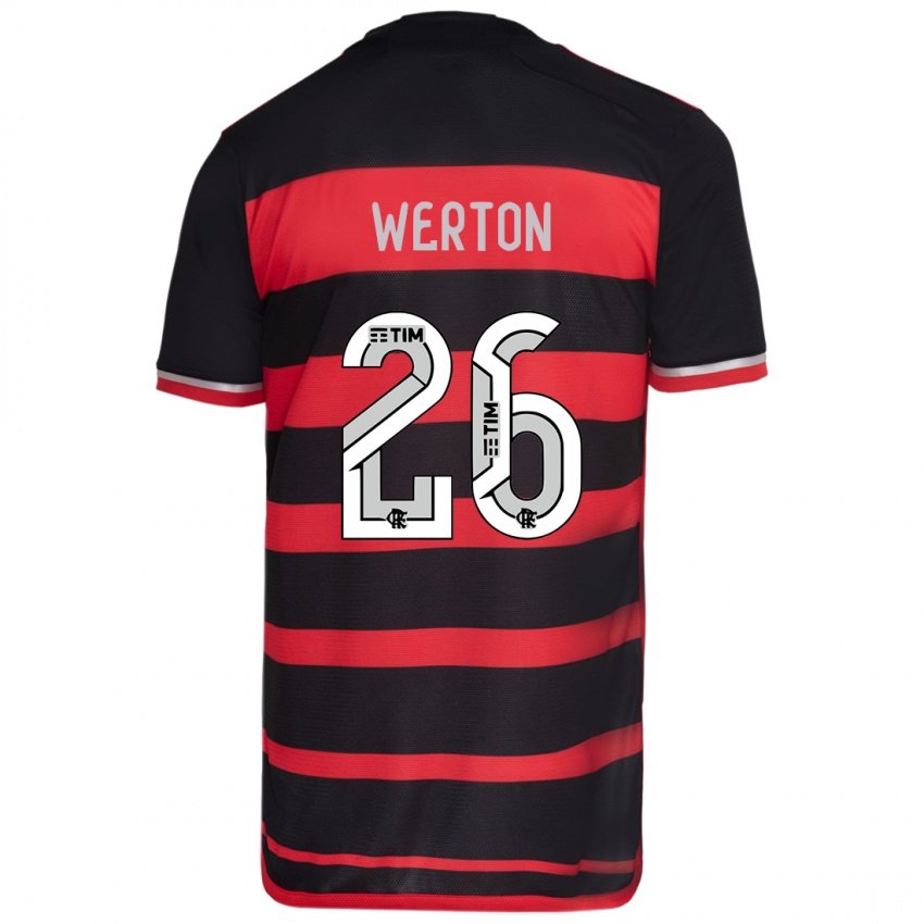 Damen Werton #26 Rot Schwarz Heimtrikot Trikot 2024/25 T-Shirt Österreich