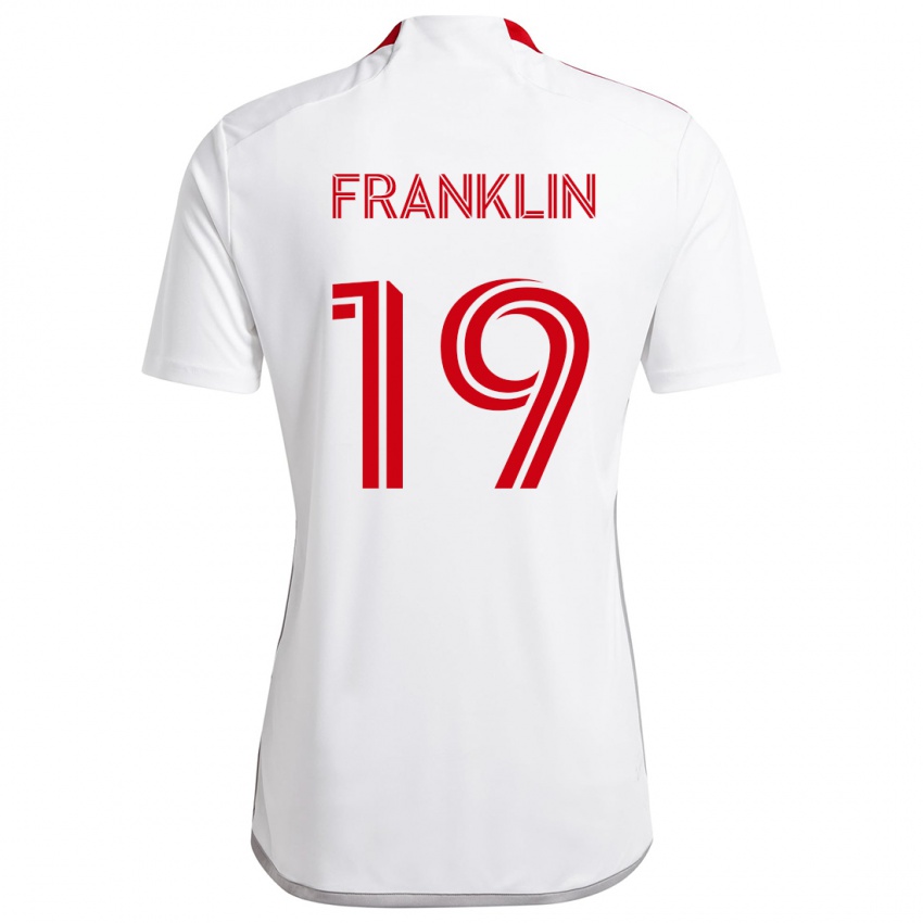 Damen Kobe Franklin #19 Weiß Rot Auswärtstrikot Trikot 2024/25 T-Shirt Österreich