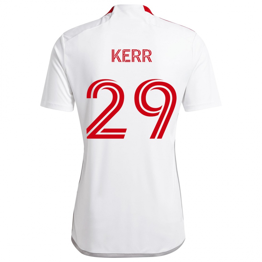 Damen Deandre Kerr #29 Weiß Rot Auswärtstrikot Trikot 2024/25 T-Shirt Österreich