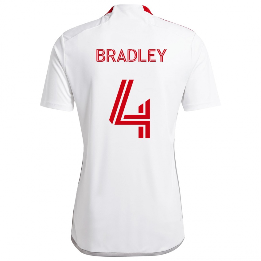 Damen Michael Bradley #4 Weiß Rot Auswärtstrikot Trikot 2024/25 T-Shirt Österreich