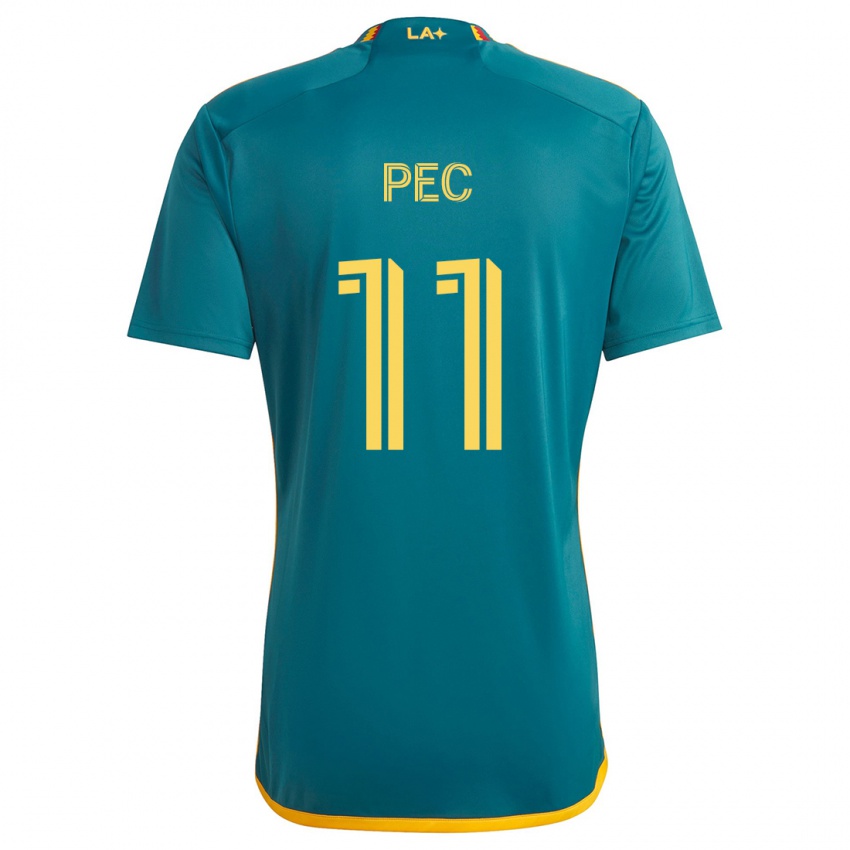 Damen Gabriel Pec #11 Grün Gelb Auswärtstrikot Trikot 2024/25 T-Shirt Österreich