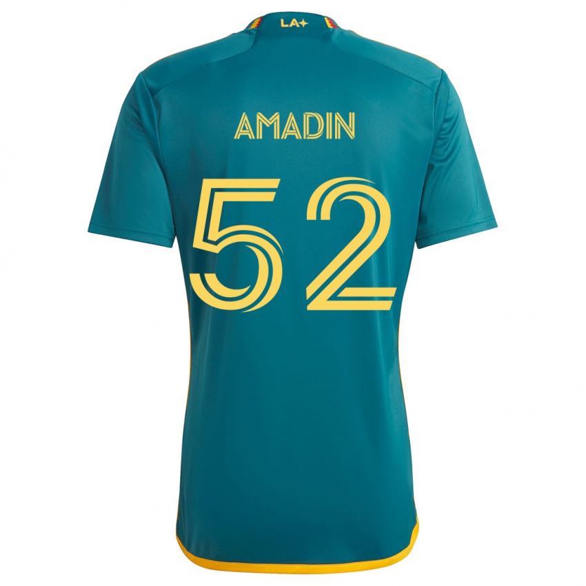 Damen Elijah Amadin #52 Grün Gelb Auswärtstrikot Trikot 2024/25 T-Shirt Österreich