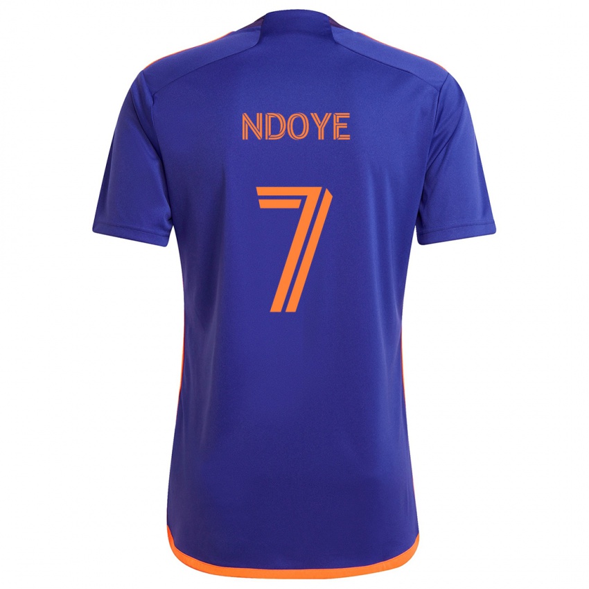 Damen Papa Ndoye #7 Lila Orange Auswärtstrikot Trikot 2024/25 T-Shirt Österreich