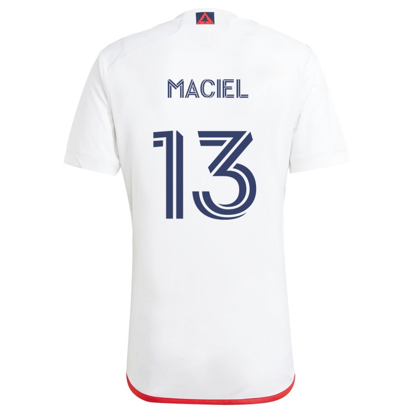 Damen Maciel #13 Weiß Rot Auswärtstrikot Trikot 2024/25 T-Shirt Österreich