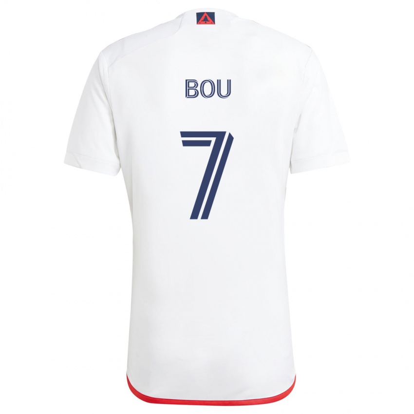 Damen Gustavo Bou #7 Weiß Rot Auswärtstrikot Trikot 2024/25 T-Shirt Österreich