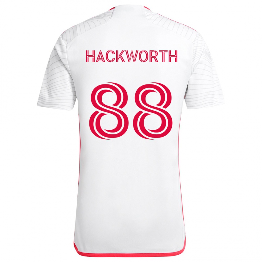 Damen Larsen Hackworth #88 Weiß Rot Auswärtstrikot Trikot 2024/25 T-Shirt Österreich