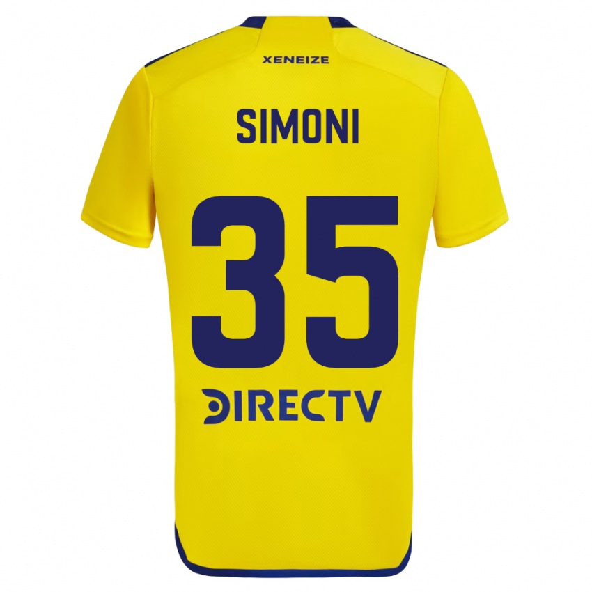 Damen Valentino Simoni #35 Gelb Blau Auswärtstrikot Trikot 2024/25 T-Shirt Österreich